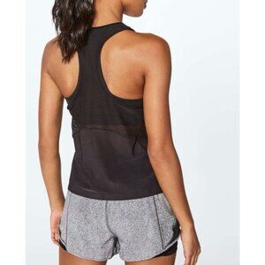 Lululemon Ready Set Go Tank Top Black Mesh Size 6